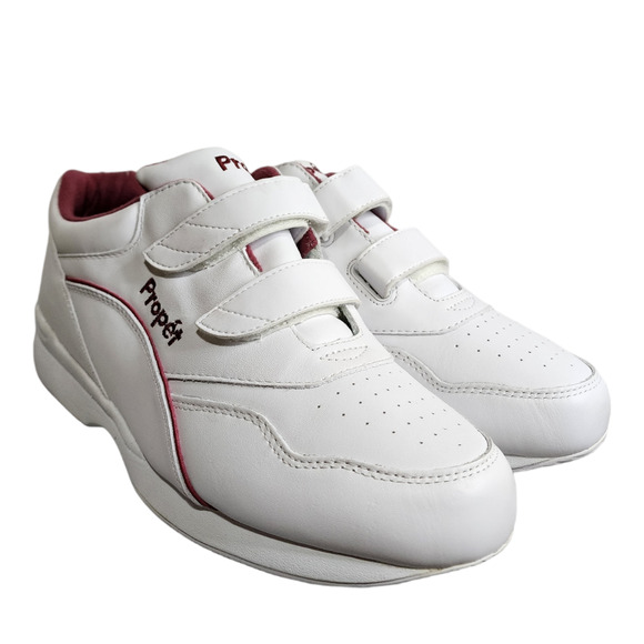 Propet Tour Walker Strap Shoes White/Berry Leather Hook & Loop Women’s Size 10 - Picture 10 of 12